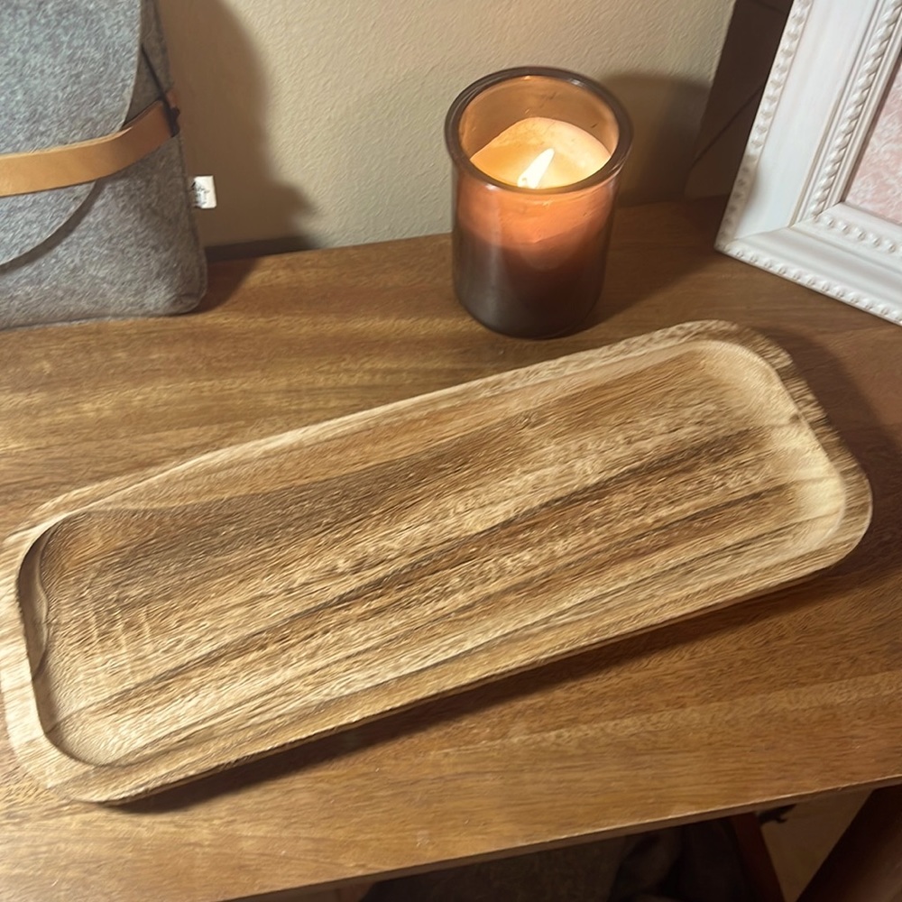 Gorgeous, smooth, Target wood serving tray, great for parties!